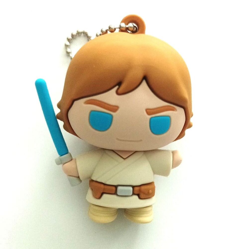 Luke Skywalker Star wars 3D rubber figure keychain